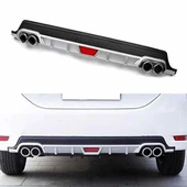 Renault Kangoo uyumlu arka tampon altı difüzör Siyah 2007-2014 arası thumbnail 5