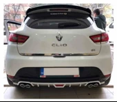 Renault Clio 4 uyumlu arka tampon altı difüzör Siyah 2012-2019 arası - 1