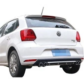Vw Polo 6R uyumlu arka tampon altı difüzör Siyah 2009-2017 arası - 3