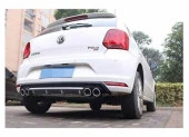 Vw Polo 6R uyumlu arka tampon altı difüzör Siyah 2009-2017 arası - 6