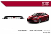 Ford Focus 3 sedan-hb uyumlu arka tampon altı difüzör Siyah 2011-2014 arası - 6