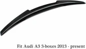 Audi A3 M4 boyalı spoiler (Pianoblack) 2008-2014 arası - 3
