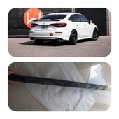 Honda Civic uyumlu arka tampon altı difüzör Siyah 2021 ve sonrası - 1