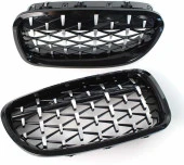 Bmw f10 diamond ön panjur ızgara 2009-2016 arası krom siyah  krom-siyah - 4