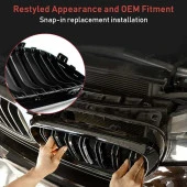 Bmw E60 çift çizgi ön panjur ızgara 2004-2009 arası parlak siyah thumbnail 4