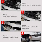 Bmw E60 çift çizgi ön panjur ızgara 2004-2009 arası parlak siyah thumbnail 6