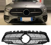 Mercedes w177 diamond ön panjur ızgara seti krom-siyah 2018 sonrası thumbnail 1