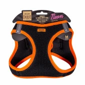 Doggie Havalı Dokuma Neon Serisi Köpek Göğüs Tasması Turuncu 38-44 Cm Medium thumbnail 1