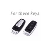 Audı A3 A4 A5 A6l A7 A8 C8 Q8 D5 E-tron Tpu Anahtar Kılıf (GÜMÜŞ) thumbnail 5