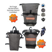 MOTORSİKLET KORUMA DEMİRİ ÇANTASI SU GEÇİRMEZ KETEN KUMAŞ - 1