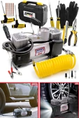 Stilmax  Çift Pistonlu Metal Hava Kompresörü 12 V 150 Psi Araba Lastik Bot Şişirme Full Çanta Set - 1