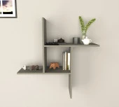 Mirobi Fizy Kare Dekoratif Duvar Rafı Antrasit - 2