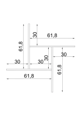 Mirobi Fizy Kare Dekoratif Duvar Rafı Antrasit - 3