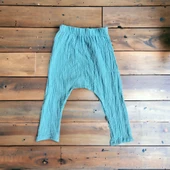Çift Kat Müslin, Çocuk Müslin Şalvar Pantolon, %100 Pamuk, Beli Lastikli - 2