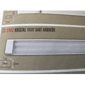 Ct-2482 kristal yatay bant armatür 60 wat beyaz ışık - 1