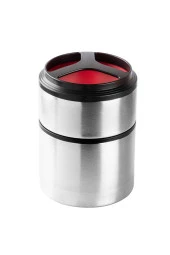 018-01-TEDEMEI KIRMIZI 2 KATLI PASLANMAZ ÇELİK YUVARLAK TERMOS 1.5L - 1