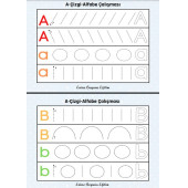 Çizgi-Alfabe YAZ-SİL Kitabı (Okul Öncesi ve Birinci Sınıflar İçin) thumbnail 2