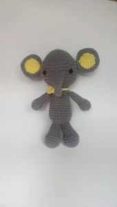 Sevimli Fil Amigurumi Organik Oyuncak thumbnail 2