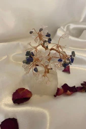 Doğaltaş Lapis Kuvars Quartz Taşı Doğal Taş Bakır Hayat Ağacı Negatif Enerji Taşı 1 - 2