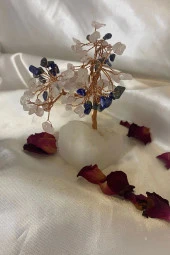 Doğaltaş Lapis Kuvars Quartz Taşı Doğal Taş Bakır Hayat Ağacı Negatif Enerji Taşı 1 - 4