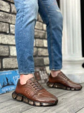 BA0338 İçi Dışı Hakiki Deri Rahat Taban Taba Sneakers Casual Erkek Ayakkabı thumbnail 1