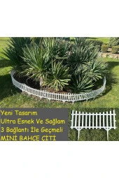 Yeni Tasarım Mini Bahçe Çiti Dekoratif Esnek Plastik Çit Peyzaj Koruma Panel Çit 58-36 Cm 1 Adet - 3
