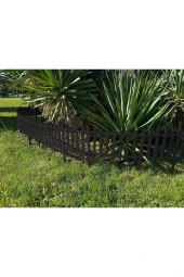 Siyah Mini Bahçe Çiti Dekoratif Esnek Plastik Çit Peyzaj Koruma Panel Çit 58-36 Cm 1 Adet - 1