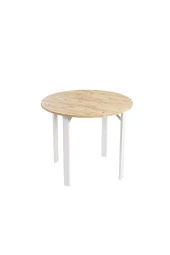 Evdemo  Trend Yuvarlak Mutfak Masa Takımı Atlantik Çam-Gri-Beyaz thumbnail 4