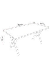 Evdemo Trend 6 Kişilik Mutfak Masa Takımı Atlantik Çam-Krem-Kahve thumbnail 2