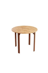 Evdemo  Trend Yuvarlak Mutfak Masa Takımı Atlantik Çam-Krem-Kahve thumbnail 4