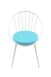 Evdemo  Eylül Metal Tel Sandalye Turkuaz thumbnail 1