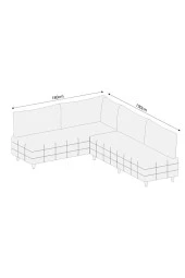 Evdemo  Eda L Köşe Koltuk Takımı Yeşil thumbnail 2