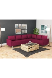 Evdemo  Buket Köşe Koltuk Takımı Mürdüm - 1