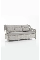 Evdemo  Eren Rattan Puflu Bahçe Balkon Takımı 3+1+1 Gri - 2