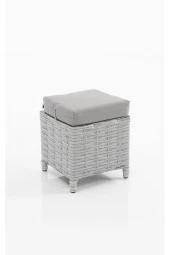 Evdemo Eren Rattan Puflu Bahçe Balkon Takımı 3+1+1 Gri - 4