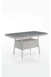 Evdemo Eren Rattan Puflu Bahçe Balkon Takımı 3+1+1 Gri - 5