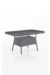 Evdemo  Eren Rattan Bahçe Balkon Takımı 2+1+1 Antrasit - 2