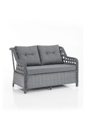 Evdemo  Eren Rattan Bahçe Balkon Takımı 2+1+1 Antrasit - 4
