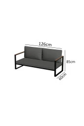 Evdemo  Kobalt Bahçe Balkon Oturma Takımı 2+1+1 Kahve - 2