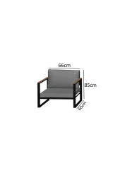 Evdemo  Kobalt Bahçe Balkon Oturma Takımı 2+1+1 Kahve - 3