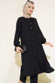 Hakim Yaka Boydan Düğmeli İkili Takım Siyah thumbnail 2