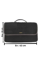 Maxi Araç Bagaj Organizer Bagaj Düzenleyici Çanta Gri Kenarlı thumbnail 2