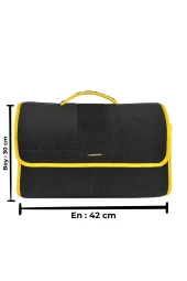 Maxi Araç Bagaj Organizer Bagaj Düzenleyici Çanta Sarı Kenarlı thumbnail 2