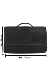 Maxi Araç Bagaj Organizer Bagaj Düzenleyici Çanta Siyah Kenarlı thumbnail 2