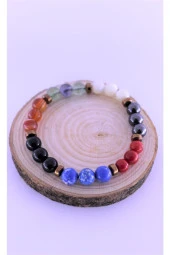 Kova Çakra Doğal Taş Bileklik Birinci Kalite Taş Kova Burcu - 1