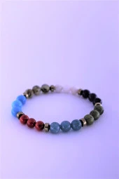 Balık Çakra Doğal Taş Bileklik Birinci Kalite Taş Balık Burcu - 2