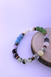 Boğa Çakra Doğal Taş Bileklik Birinci Kalite Taş Boğa Burcu - 4