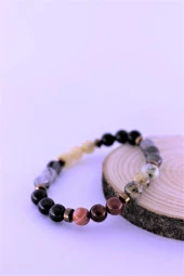 Aslan Çakra Doğal Taş Bileklik Birinci Kalite Taş Aslan Burcu - 5