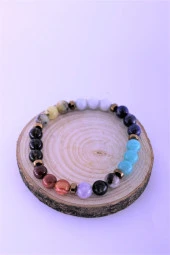 Terazi Çakra Doğal Taş Bileklik Birinci Kalite Taş Terazi Burcu - 3