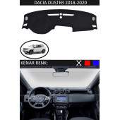 Dacia Duster 2018-2020 Için Uygun Torpido Koruma Halısı Siyah Kenar Renk Siyah thumbnail 1